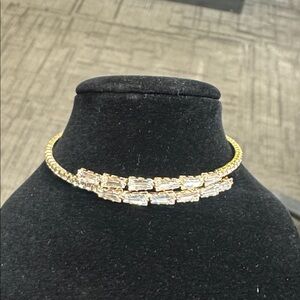 cubic zirconia Bracelet gold and silver colour